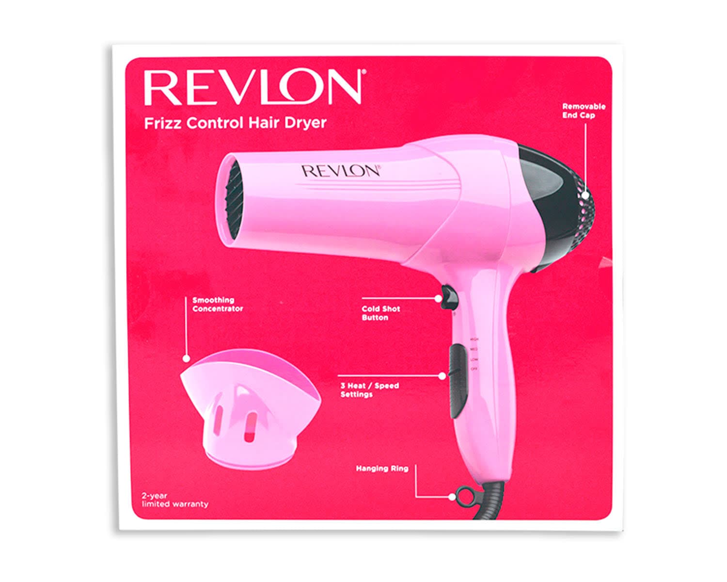SECADORA REVLON IÓNICA ROSADO RV474 (1875 W)