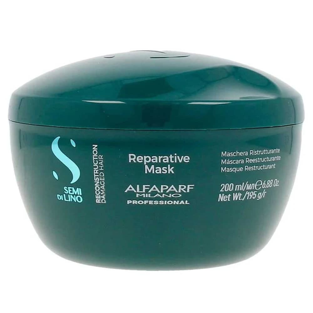 ALFAPARF SEMI DI LINO REPARATIVE 200ML | MASCARILLA CABELLO DAÑADO FINO