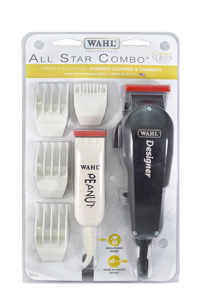 COMBO CORTADORA WAHL DESIGNER + PATILLERA WAHL PEANUT