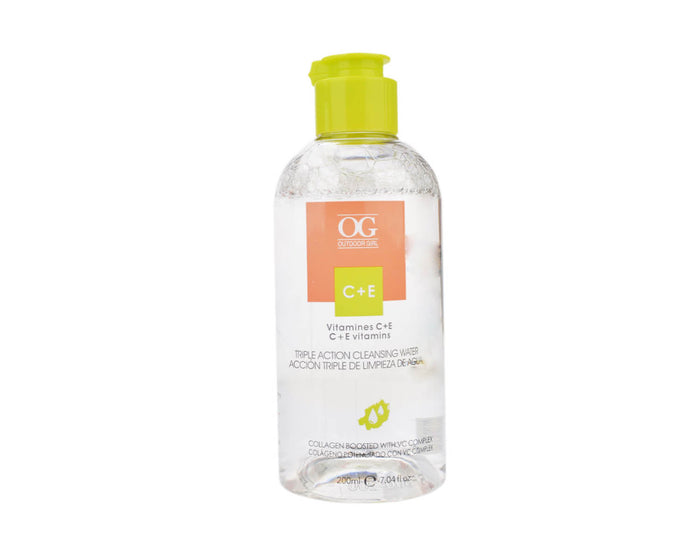 AGUA MICELAR TRIPLE ACCIÓN CON VITAMINAS C+E – OG
