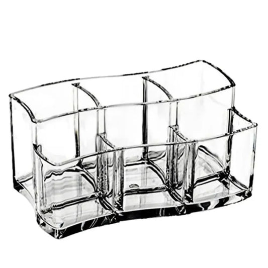 PORTA BROCHAS ACRÍLICO 6 COMPARTIMENTOS