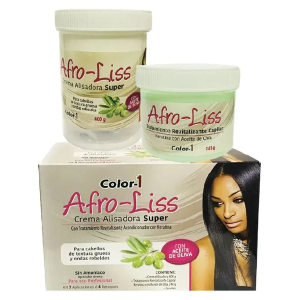 KIT ALISADO AFROLISS CON ACEITE DE OLIVA 400G