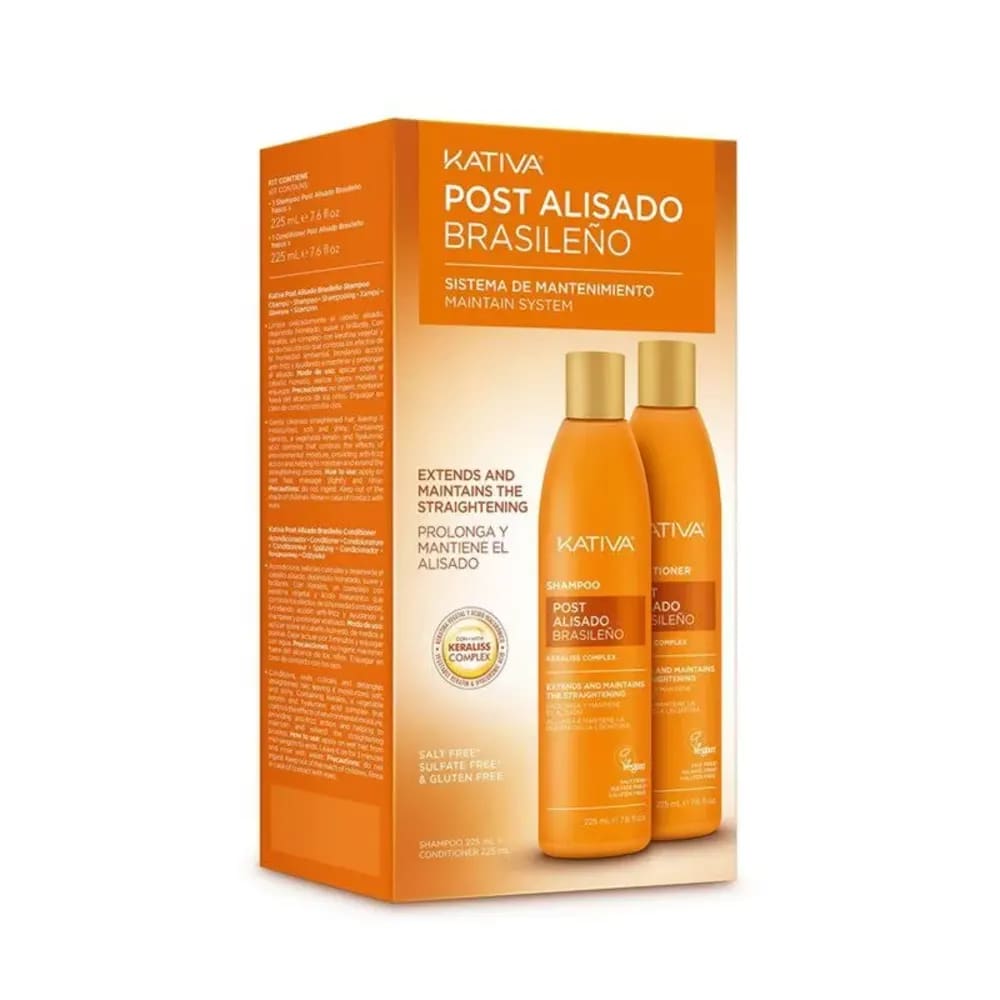 KIT KATIVA POST ALISADO BRASILEÑO – SHAMPOO + ACONDICIONADOR