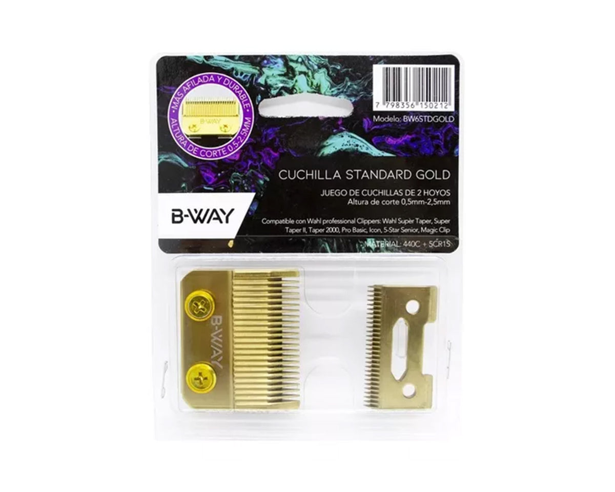 SET DE CUCHILLAS B-WAY STANDARD GOLD ACERO 440C + 5CR15