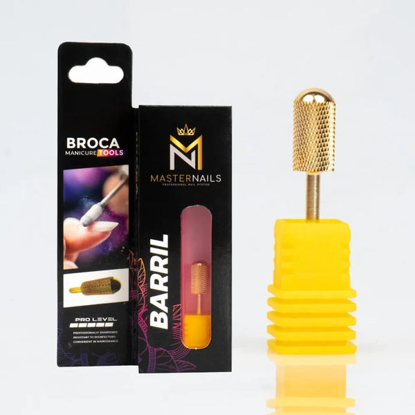 REPUESTO PULIDOR MASTER NAILS BROCA BARRIL DORADA