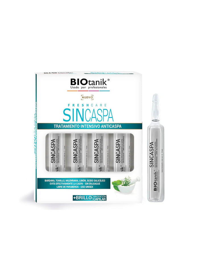 AMPOLLA BIOTANIK ANTI-CASPA 15ML X UNIDAD