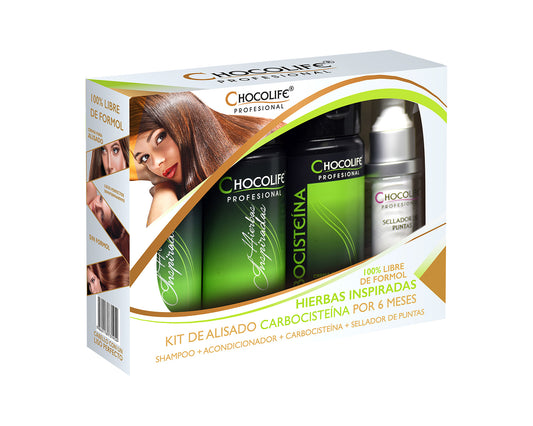 KIT DE ALISADO CHOCOLIFE CARBOCISTEÍNA HERBAL