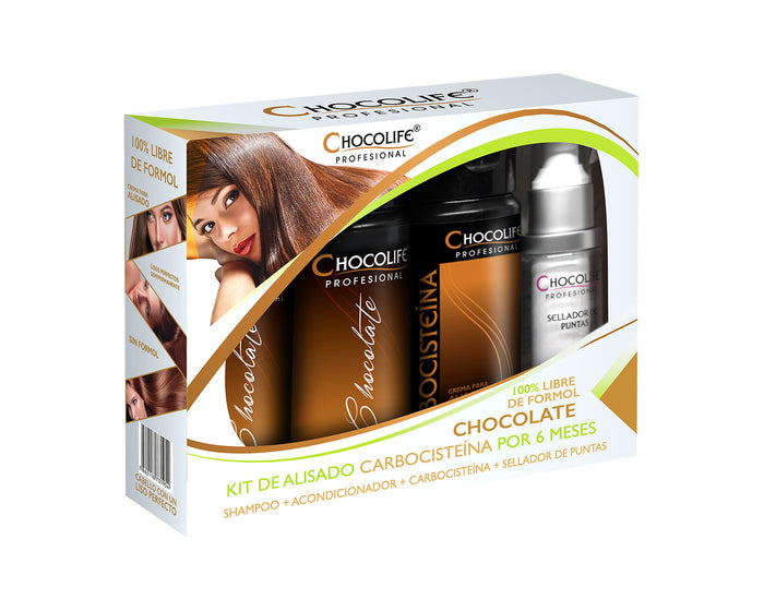 KIT DE ALISADO CHOCOLIFE CARBOCISTEÍNA CHOCOLATE