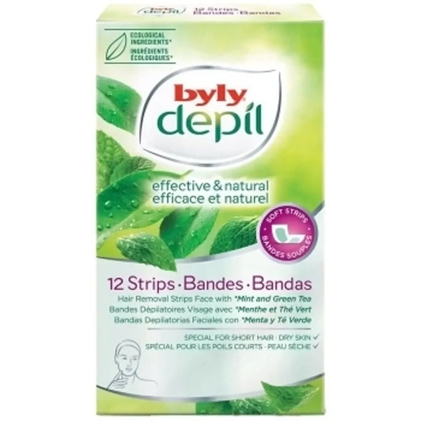BANDAS DEPILATORIAS BYLY MENTA X12