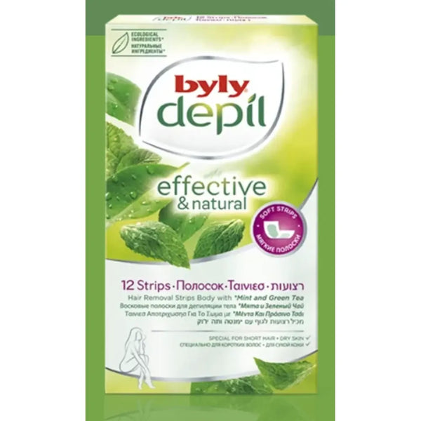 BANDAS DEPILATORIAS CORPORALES BYLY TÉ VERDE X20