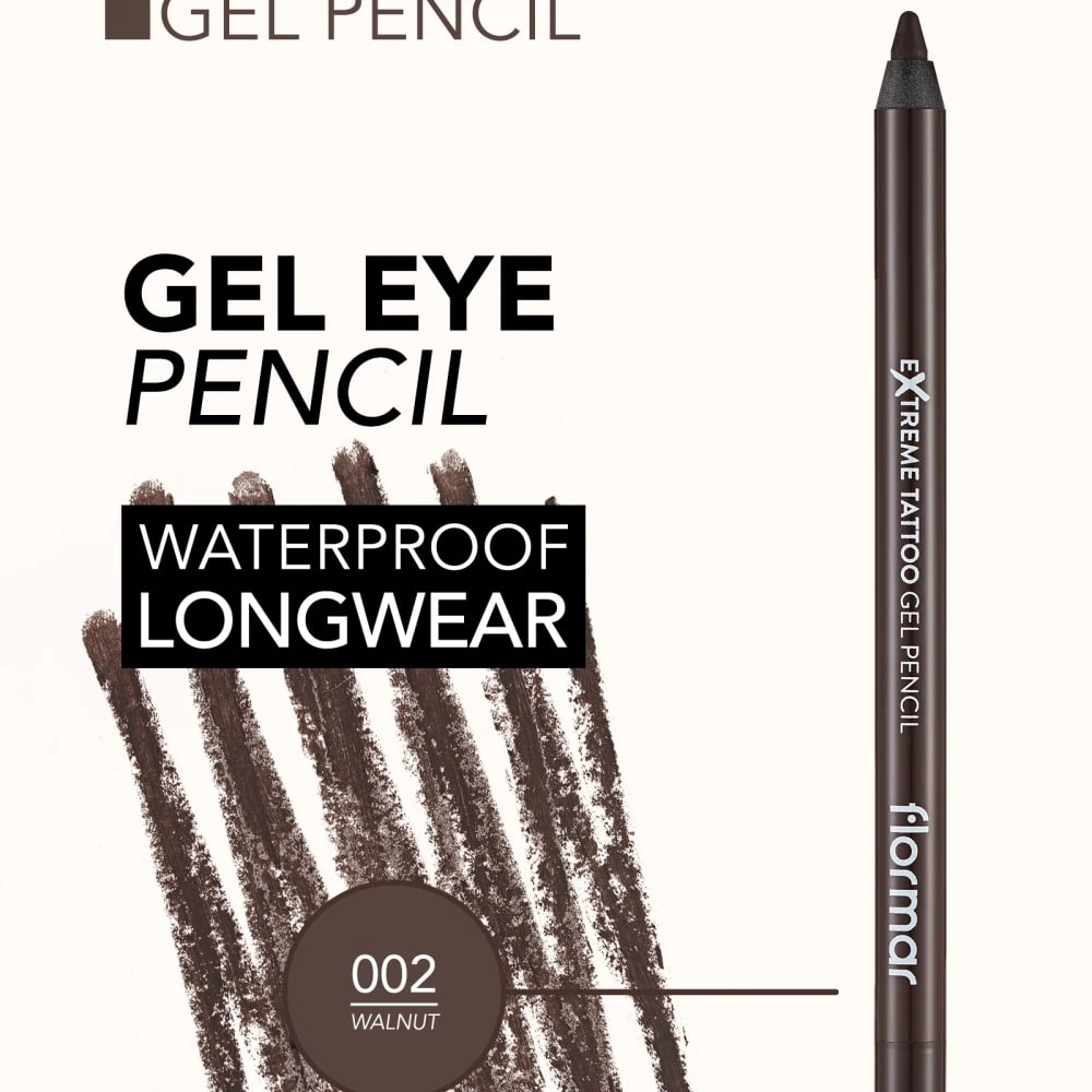FLORMAR EXTREME TATTOO GEL PENCIL 002 - WALNUT 1.2G