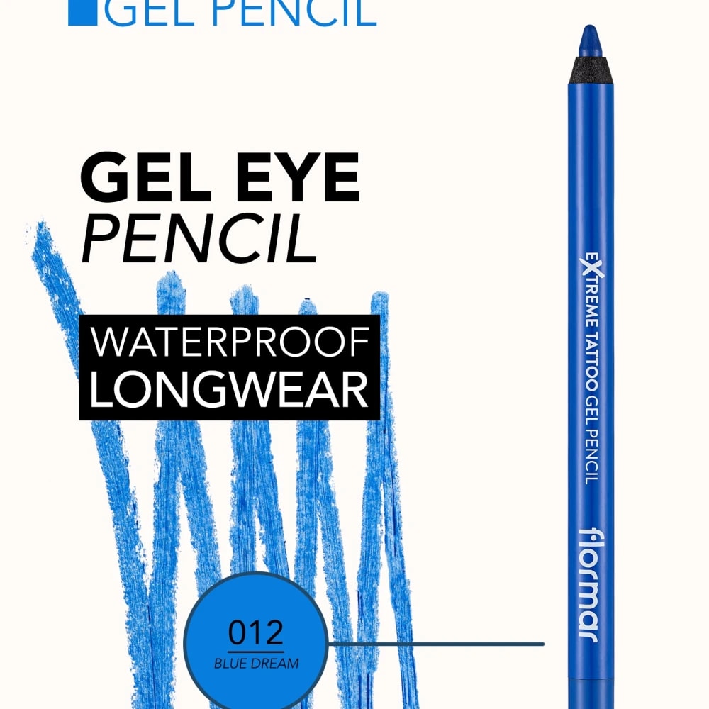 FLORMAR EXTREME TATTOO GEL PENCIL 012 - BLUE DREAM 1.2G