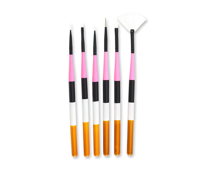 SET PINCEL UÑA ACRILICO GRANDE X6