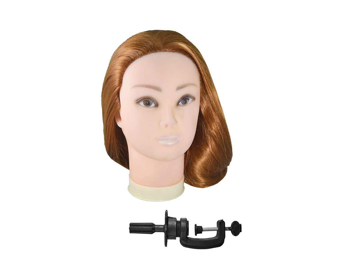 CABEZA DE MANIQUI CON CABELLO SINTETICO LARGO #791