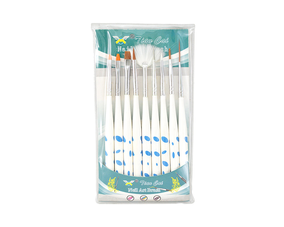 SET PINCEL UÑA ACRILICO X9