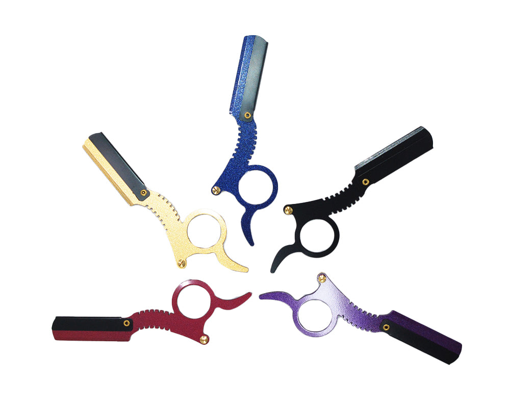 NAVAJA METALICO BARBER MANGO MODELO TIJERA