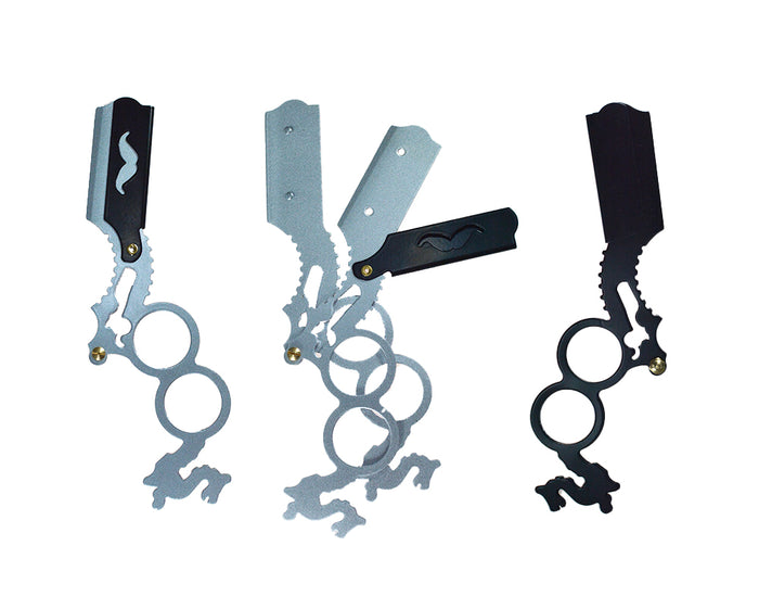 NAVAJA BARBER BIGOTE MANGO MODELO TIJERA