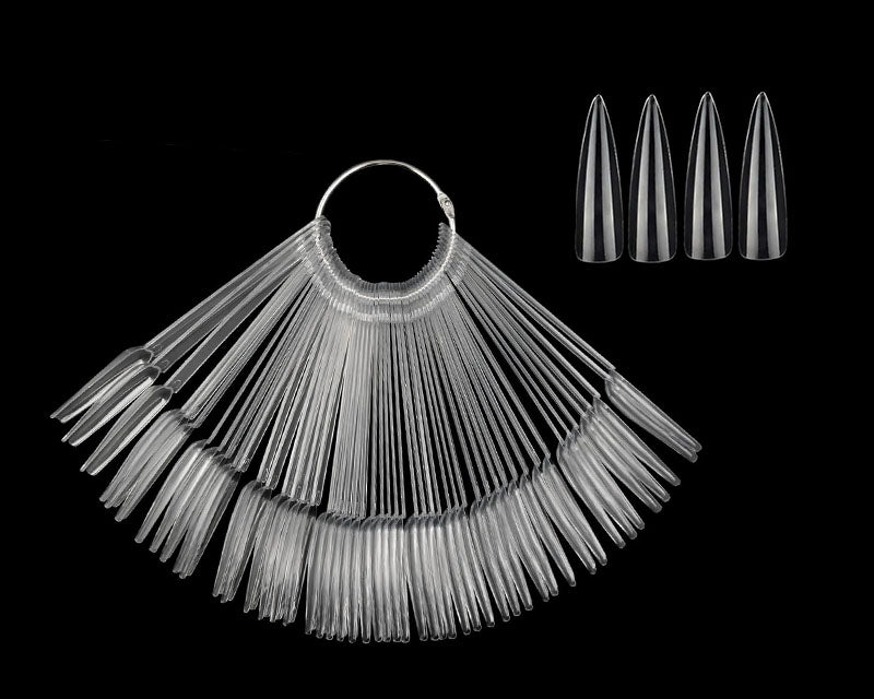 PLANTILLA UÑA ESTILETO TRANSPARENTE