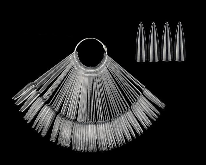 PLANTILLA UÑA ESTILETO TRANSPARENTE