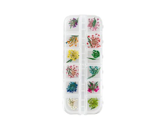CAJA DISEÑO DE FLORES MUERTA UÑAS