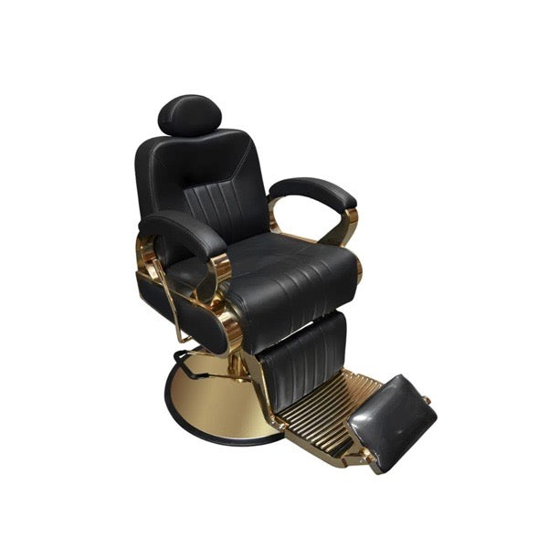 SILLÓN DE BARBERÍA SILETI ST2042 NEGRO/DORADO