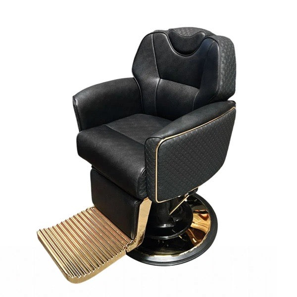 SILLÓN DE BARBERÍA SILETI ST2044 NEGRO CON DORADO