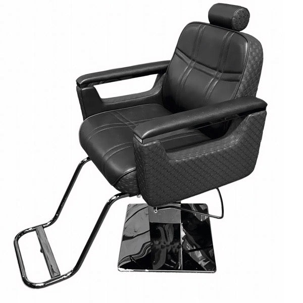 SILLÓN DE BARBERÍA SILETI ST2047 NEGRO PROFESIONAL