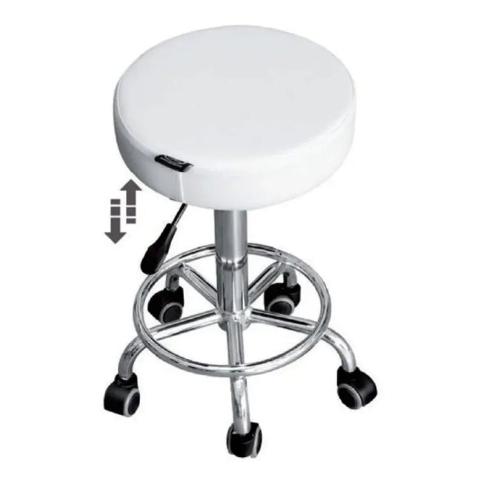 BANCO HIDRÁULICO SILETI PARA PELUQUERÍA COLOR BLANCO